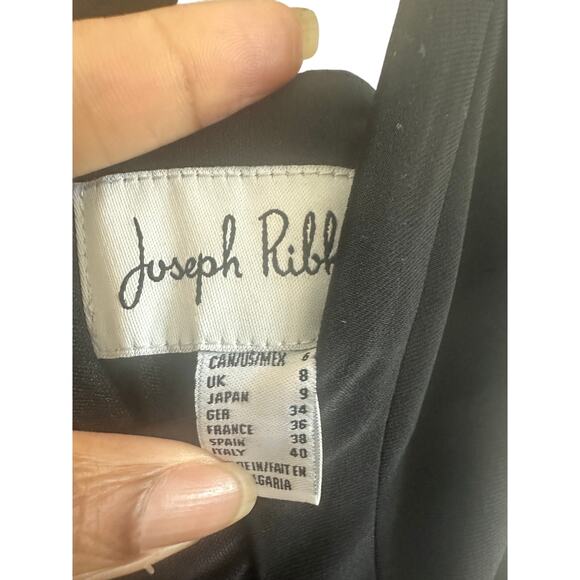 Joseph Ribkoff Black Sleeveless Fit & Flare Dress Women's 8 Elegant Zipper Back - Picture 7 of 10
